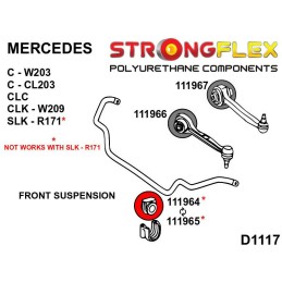 P111965B : Douilles de barre anti-roulis avant pour Mercedes Classe C, CLK W203 (00-07)