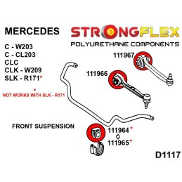 P116241A : Bagues de suspension avant KIT SPORT pour CLK W209, CLC, CL203, Classe C W203 W203 (00-07)