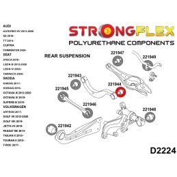 P221944A : Douilles de bras supérieurs arrière - extérieur SPORT pour Audi, Cupra, Seat, Skoda, VW 8V (13-21) FWD