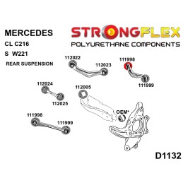 P111998A :  Bras inférieurs arrière - bagues intérieures SPORT pour Mercedes W204 RWD