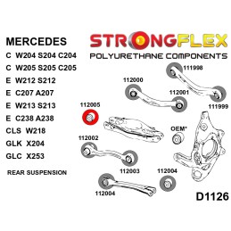 P112005A : Douilles de bras arrière SPORT pour Mercedes W204 RWD