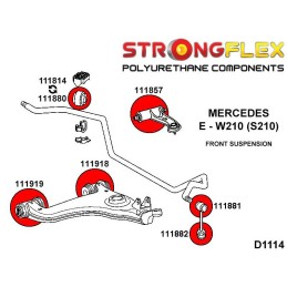 P116243A : Bagues de suspension complètes KIT SPORT, Mercedes Classe E W210 W210 RWD