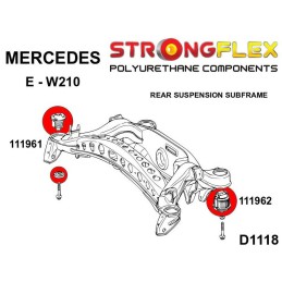 P116243A : Bagues de suspension complètes KIT SPORT, Mercedes Classe E W210 W210 RWD