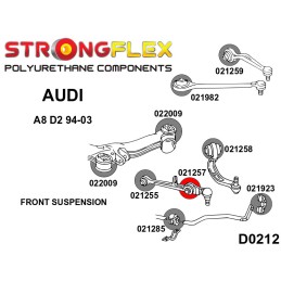 P021257A : Douilles extérieures de triangle inférieur avant 49mm SPORT pour Audi, Seat, Skoda, VW B5 (95-01) FWD