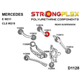 P112011A : Bras inférieurs arrière - bagues extérieures SPORT pour Mercedes CLS C219, Classe E W211 W211 RWD