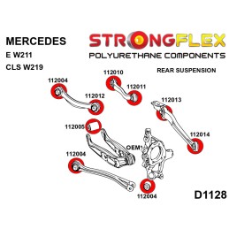 P116259A : Bagues de suspension arrière KIT SPORT pour Mercedes CLS C219, Classe E W211 W211 RWD