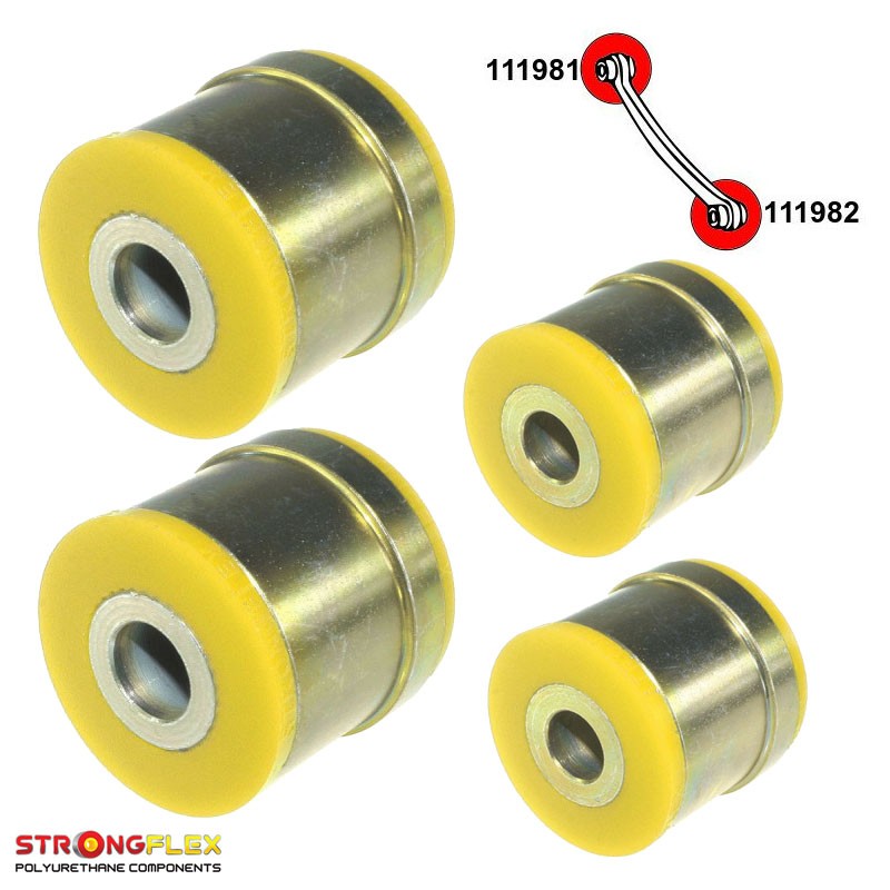 Bras de contrôle arrière - bagues intérieures/extérieures en polyuréthane SPORT W140 (91-98)