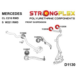 P112036A : Douilles de bras supérieur avant SPORT, Mercedes Cl C216, Classe S W221 W221 RWD