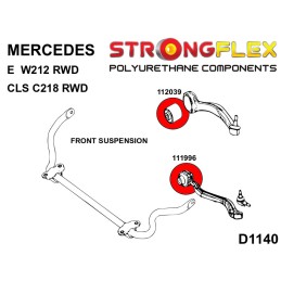 P116274B : Bagues de suspension avant KIT pour CLS C218, Classe E W212 C218 RWD