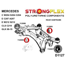 Support de différentiel arrière - bagues en polyuréthane avant/arrière C218 RWD