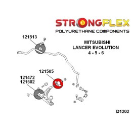 P121505B : Douilles arrière de bras inférieurs avant, Mitsubishi Lancer Evolution IV - V - VI IV / V / VI (96-01)
