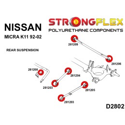 P286057B : Bagues de suspension complètes KIT, Micra K11 II (92-02) K11
