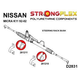 Douilles de crémaillère de direction***, Nissan Micra K11 II (92-02) K11