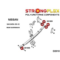 Douilles en polyuréthane SPORT***,Nissan Navara II (04-14) D40