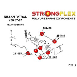 P286132B : Silentblocs de suspension arrière, KIT pour Patrol Y60 IV (87-97) Y60