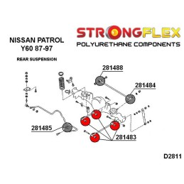 P281483B : Douilles supérieures/inférieures de bras de liaison pour Patrol Y60, Y61 IV (87-97) Y60