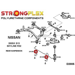 P281268B : Douilles de barre anti-roulis arrière pour Nissan 200SX, 300ZX, Skyline V (88-93) S13