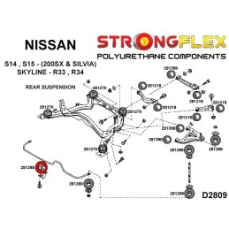 P281268B : Douilles de barre anti-roulis arrière pour Nissan 200SX, 300ZX, Skyline V (88-93) S13