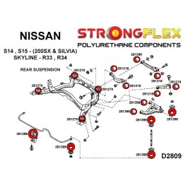 P286116B : KIT de bagues de suspension, pour Nissan 200SX VI (94-99) S14
