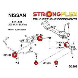 P286114B : Kit de bagues de suspension avant, Nissan 200SX S14 VI (94-99) S14