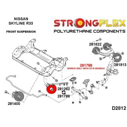P281788B : Bras de rayon inférieurs avant et bagues de châssis pour Skyline GT-R R32 (89-94) AWD