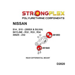 P286218B : KIT de bagues de suspension, Nissan Z 300ZX Z32 IV (90-96) Z32 300ZX