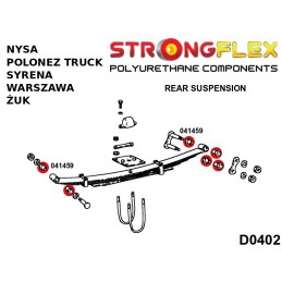 P041459B : Douilles de ressort arrière pour Nysa, Plonez Truck, Syrena NYSA