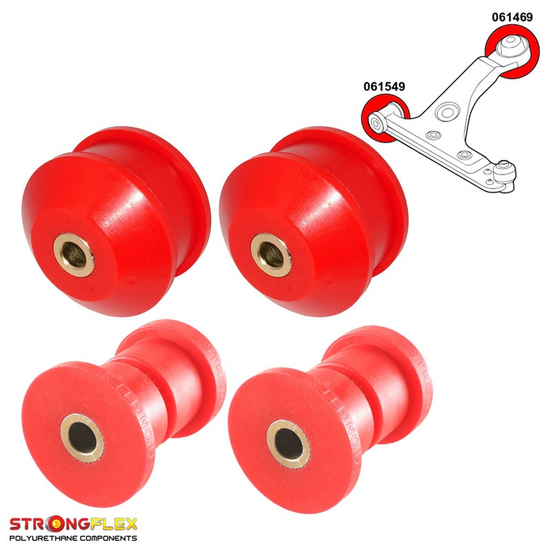 P061549+P061469B : Kit silentblocs des bras avant, Nemo, Fiorino, Grande Punto, Evo, Linea, Opel Adam, Corda D/E, Bipper Mito (0