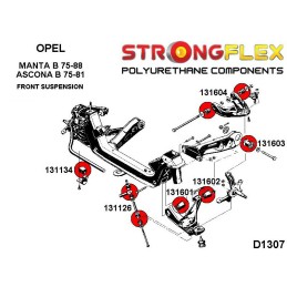 P136157B : Bagues de suspension complètes KIT pour Opel Ascona B, Manta B B (75-81)