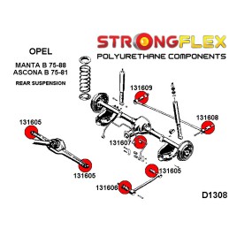 P136157B : Bagues de suspension complètes KIT pour Opel Ascona B, Manta B B (75-81)