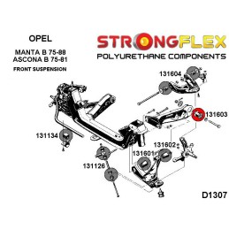 P131603B : Bagues de fixation arrière du sous-châssis avant, pour Opel Ascona B, Manta B B (75-81)