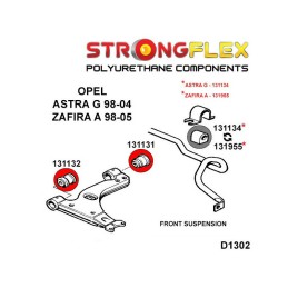 Douilles arrière de triangle avant, pour Opel Astra G, Astra H, Zafira A, Zafira B G (98-04)