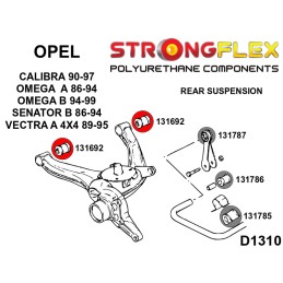 P131692B : Coussinets de bras inférieurs arrière Calibra, Vectra A. Omega A/B, Senator Calibra (89-97)