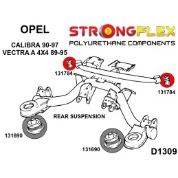 P131784B : Berceau arrière bagues de fixation de différentiel, Calibra, Vectra A Calibra (89-97)