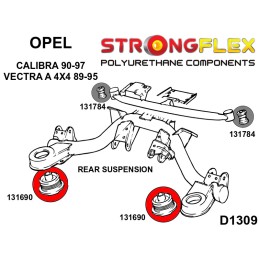 P131690B : Calibra, Vectra A essieu arrière bagues, Calibra, Vectra A Calibra (89-97)