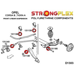 P136053B : KIT de bagues de suspension complètes B (93-00) S93