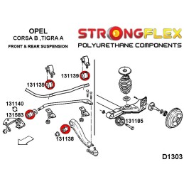 P136052B : Bagues de suspension avant KIT pour Opel Tigra A B (93-00) S93