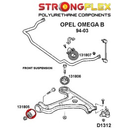 P131805B : Douilles avant de triangle inférieur pour Opel Omega B (94-99)