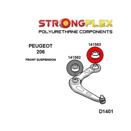 P141563B : Bras avant douilles arrière pour Peugeot RCZ, Citroen RCZ (10-15)