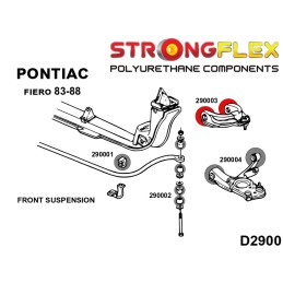 P290003B: Silentblocs des triangles de suspension supérieurs avant, Fiero Fiero 83-87