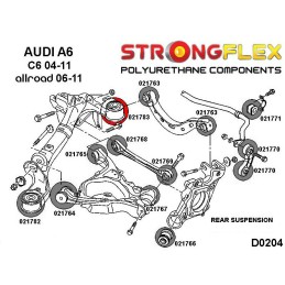 P021783A : Berceau arrière - silentblocs avant SPORT pour Audi A4 B6/B7, A6 C6, Seat Exeo B6 (01-05) FWD
