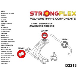 Bras inférieurs avant - bagues en polyuréthane avant/arrière Ateca (16-) KH7