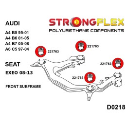 P226224B: Silentblocs du berceau moteur KIT,  Audi A4 B5, B6, B7, Audi A6 C5, Seat Exeo Exeo (08-13)