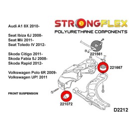 Bras avant, silentblocs avant/arrière Audi, Seat, Skoda, VW 8X (10-18) FWD