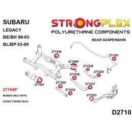 P276159B: Kit complet de bagues pour la suspension arrière, Subaru Legacy, Baja Baja (02-06)