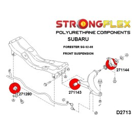 P276146B: Kit de bagues en polyuréthane pour la suspension complète, Subaru Forester SG II (02-08) SG