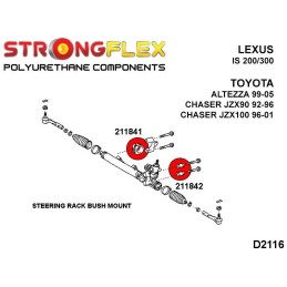 Silentblocs de crémaillère de direction, Lexus IS I 200, Lexus I 300, Toyota Altezza, Chaser I (98-05) XE10