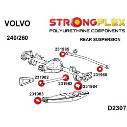 P236209B: Kit silentblocs de suspension arrière, Volvo Serie 200, 240, 260 240 (74-93)