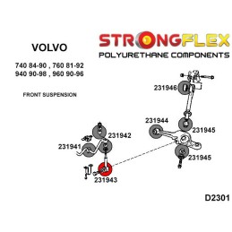 P231943B: Douilles des biellettes avant, Volvo 740, 760, 780, 940, 960 740 (84-92)