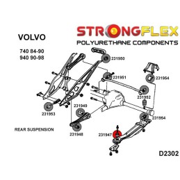 P231947B: Silentblocs des bras arrières, Volvo 740, 760, 780,  940, 960 740 (84-92)